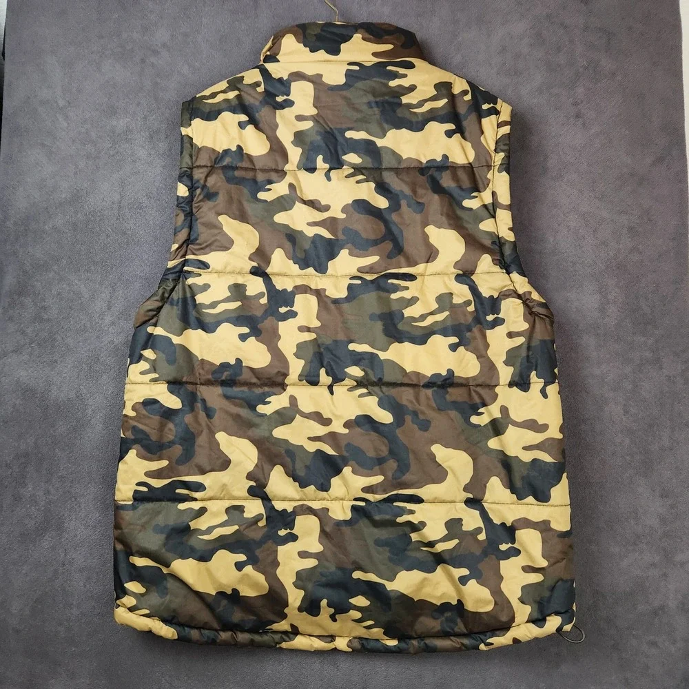PJ Mark Camouflage Puffer Vest Mens‎ Extra Large XL Sleeveless Jacket Camo - Picture 2 of 8